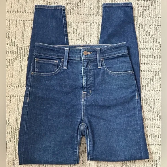 Madewell Curvy Classic High-Rise Women's Dark Blue Jeans size 26 - Picture 2 of 5